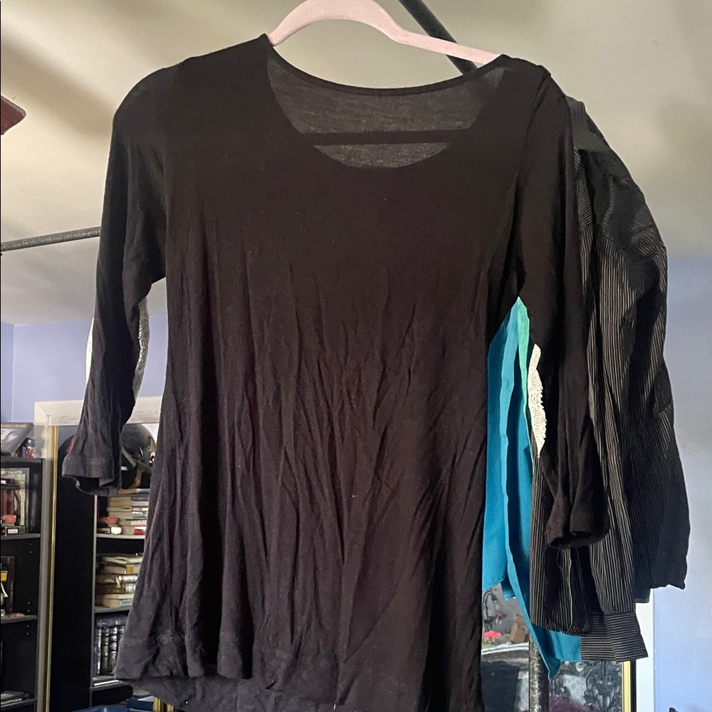 Happening in the Present Black Women's Blouse FINAL PRICE